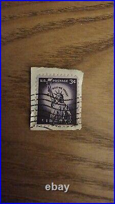 USA 3c Stamp 1954 Statue Of Liberty Purple U. S. 3 Cent Postage Stamp