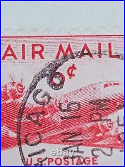 USA 6 Cent Red Air Mail Stamp (1940's) Lovely Condition Collector's Stamp