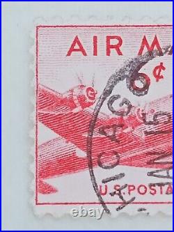 USA 6 Cent Red Air Mail Stamp (1940's) Lovely Condition Collector's Stamp