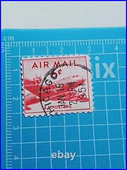 USA 6 Cent Red Air Mail Stamp (1940's) Lovely Condition Collector's Stamp