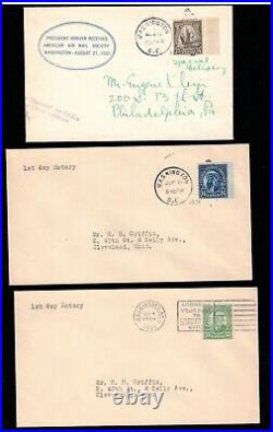 USA #692 #701 Very Fine Used Set On First Day Covers