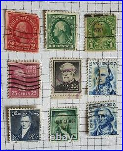 USA Early 20th Century Stamps, Washington 1, 2, Cents, Franklin 2 Cents + others