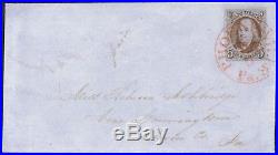 USA Sc 1 5c Red Brown Superb PHOENIXVILLE Town Cancel Dot in S Variety PF Cert