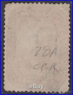 USA Scott #28A 5ct Type I Dark Indian Red Used Weiss Cert RARE CV $3,500