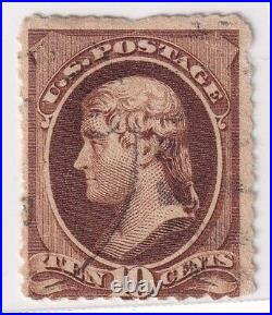 USA stamps 1870-71- Scott 145+ Presidents Used set. Red cancel on 12C