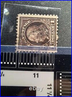 USA stamps 1917 Benjamin Franklin $1 Used BOTH SIDE PRINT READ DESCRIPTION