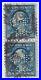 USA stamps George Washington 5c Cancel Study Oval New York on Perfin strpe