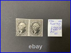 USA stamps. USA 1851. Scott 17. Used. Pair #c672
