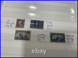 USA stamps vintage 1800s to 1940 mint + used identified in cards a1037