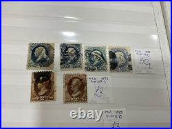 USA stamps vintage 1800s to 1940 mint + used identified in cards a1037