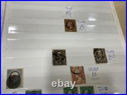 USA stamps vintage 1800s to 1940 mint + used identified in cards a1037