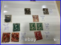 USA stamps vintage 1800s to 1940 mint + used identified in cards a1037