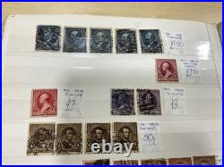 USA stamps vintage 1800s to 1940 mint + used identified in cards a1037