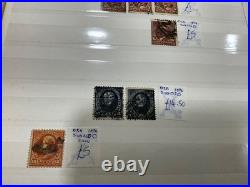 USA stamps vintage 1800s to 1940 mint + used identified in cards a1037