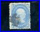 USAstamps Used FVF US Serie of 1867 Franklin Sctt 92 + Grill Very Thin Paper Var