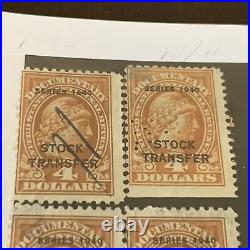 Unique Horizontal Ovpts U. S. Stock Transfer Future Delivery Documentary Stamps