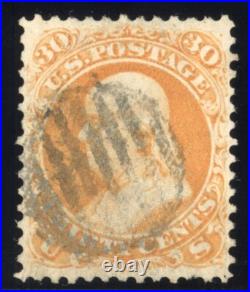 United States 1861 30c Franklin Scott# 71 Used Very Fine/Extra Fine with Cert