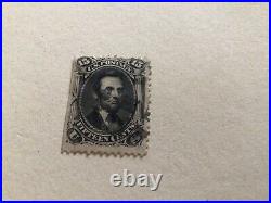 United States 1866 Abraham Lincoln 15 cent used stamp A11556