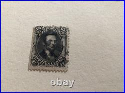 United States 1866 Abraham Lincoln 15 cent used stamp A11556 United States 1866 Abraham Lincoln 15 cent used stamp A11556