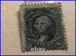 United States 1867 George Washington 12c with 11X14 grill used stamp A17892