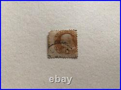 United States 1869 Benjamin Franklin 1 cent used stamp A11550