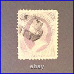 United States 1870 24c Purple Scott #153 SCV $225 Used VF Great Centering