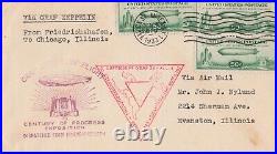 United States 1933 Graf Zeppelin Century of Progress Germany to Chicago Cover