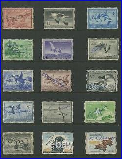 United States Federal Hunting Duck Stamps #RW13-RW48 F/VF Used Set