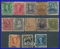 United States Mail 1902-03 Yvert 144/156 Used Characters