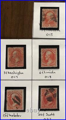 United States O15-O24 Officials Department Of The Interior Used And Mint Hinged