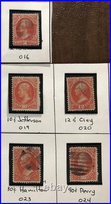 United States O15-O24 Officials Department Of The Interior Used And Mint Hinged