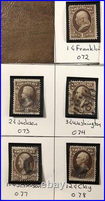 United States O72/O82 Officials Treasury Department Used And O72 Mint Hinged