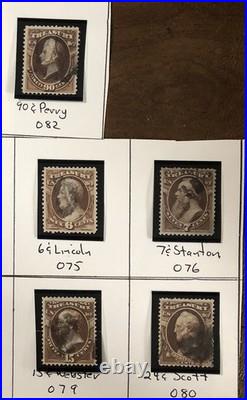United States O72/O82 Officials Treasury Department Used And O72 Mint Hinged