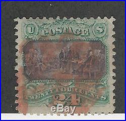 United States Postage Stamp, #120 Used, 1869 Red Cancel, Rare