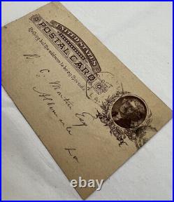 United States Postal Card Posted 1886 W. W. Pugh Antique