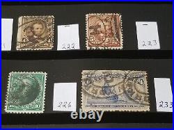 United States Stamp Collection Partial Page Used Pre-1920 T360