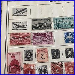 United States Stamps Lot On Album Page Commemoratives, Postage Dues, Airmail