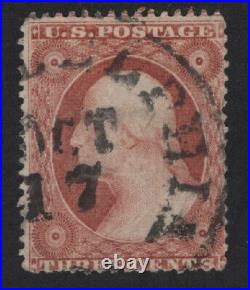 United States USED Scott Number 25A F-VF withPSE CERTIFICATE BARNEYS