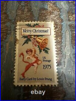 United States merry Christmas stamp Vintage