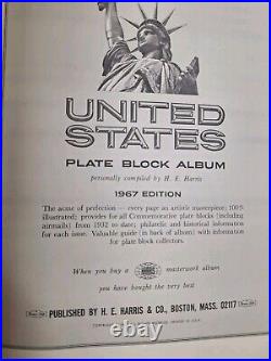 United States plate block 2 albums HARRIS/book A 1932-67 B 60s-80s