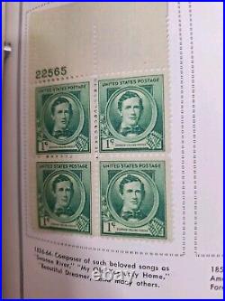 United States plate block 2 albums HARRIS/book A 1932-67 B 60s-80s