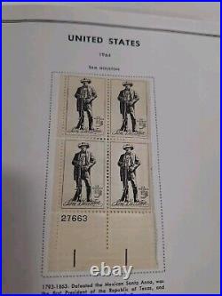 United States plate block 2 albums HARRIS/book A 1932-67 B 60s-80s