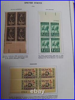 United States plate block 2 albums HARRIS/book A 1932-67 B 60s-80s