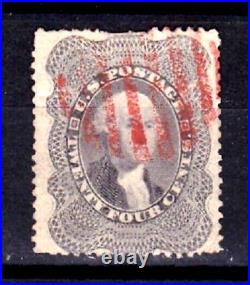 United States stamp #37, used, red cancel, SCV $465.00