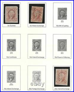 Us 1862-1871 CIVIL War Imperf Issues Of First Revenue Stamp Collection Of 20