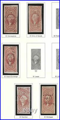 Us 1862-1871 CIVIL War Imperf Issues Of First Revenue Stamp Collection Of 20
