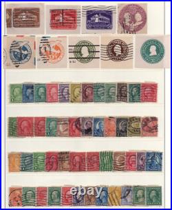 Us 1900-1940 Collection Of 450+ Stamps Used & Mint Includes Many Coils