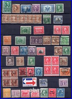 Us 1900-1950 Collection Of 180 Stamps Used & Mint To The $5.00 Values