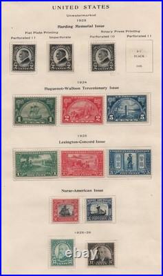 Us 1922-1928 Collection Of 86 Mint Only 20 Used Mostly Complete Sets