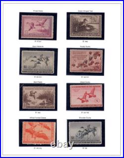Us 1935-1978 Collection Of 43 Duck Hunting Stamps, Mostly Used, Some Unsigned